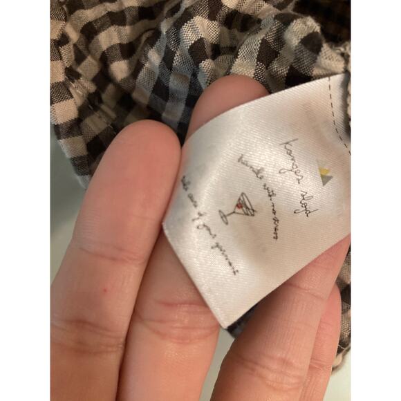 Kanges Sløjd Gingham Dress Adorable Brown & Cream Check Sz 5-6 Y Cottagecore - Picture 5 of 6